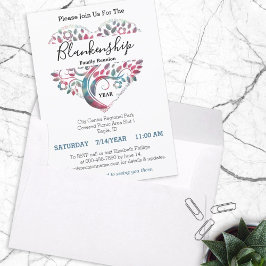 Wiedersehen-Vorlage für Herz-Shaped Tree Einladung