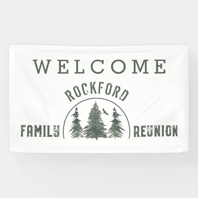 Wiedersehen Welcome Forest Trees Green Banner (Horizontal)