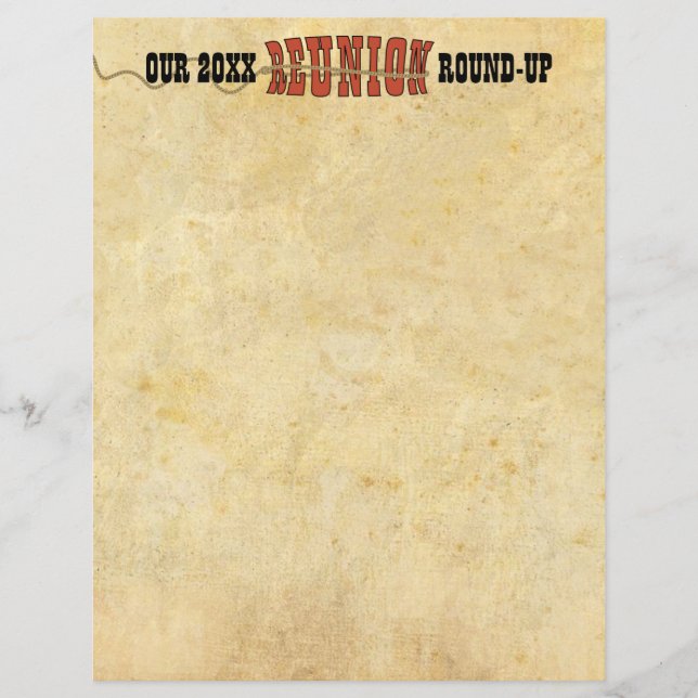 Wiedersehen Western Letter Flyer Einladung (Vorderseite)