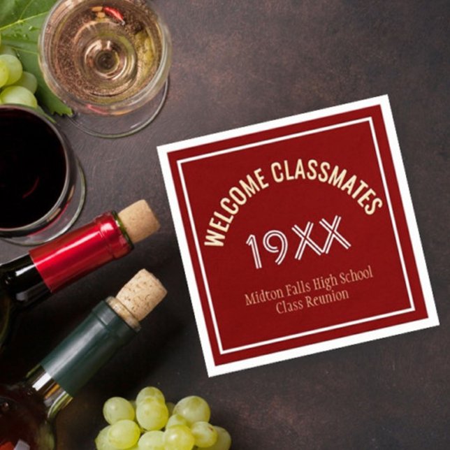 Wiedersehen-Zeit! Custom Class Wiedersehen Napkins Serviette (Von Creator hochgeladen)