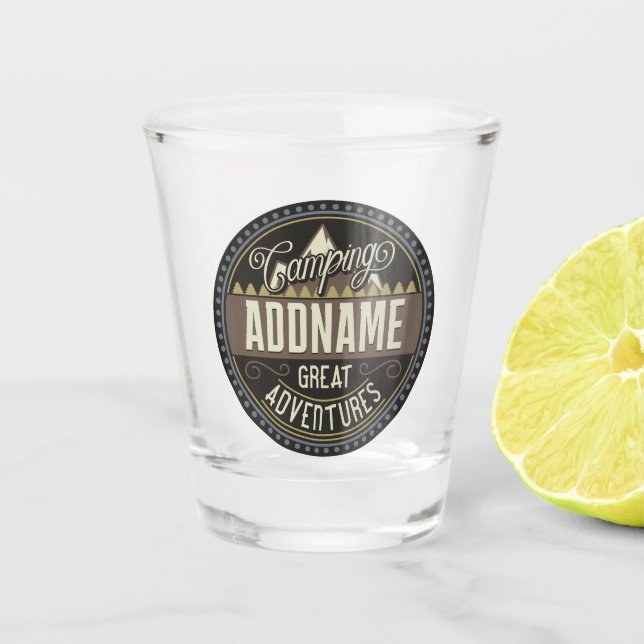 Wiedersehen zum Camping "Camp Trip Family" mit ben Schnapsglas (Vorderseite)