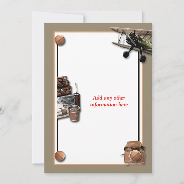 Wiedersehenpersonifizieren Vintage Einladung (Vorderseite)