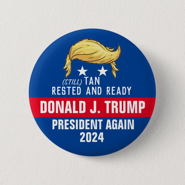 Wiederum Trump-Präsident 2024 Button (Vorderseite)