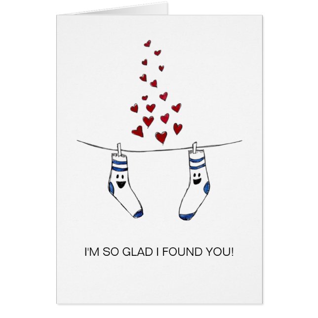 Wiedervereinigte Socken Funny Romantic Watercolor  (Vorne)