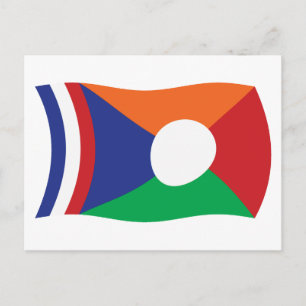 Wiedervereinigungs-Flagge-Postkarte Postkarte