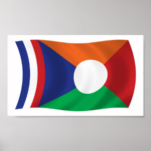 Wiedervereinigungsflagge Poster Druck