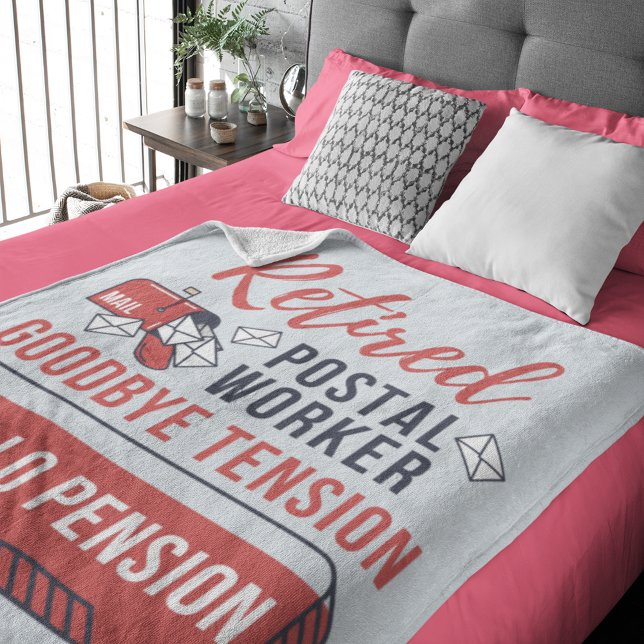 Wiederverkäuflicher Postarbeiter Auf Wiedersehen T Fleecedecke (Retired Postal Worker Funny Parting Gift Fleece Blanket)