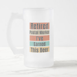 Wiederverkäuflicher Postarbeiter. Ich habe dieses  Mattglas Bierglas