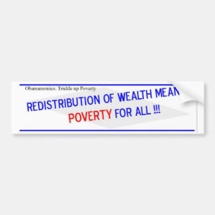 Wiederverteilung des Reichtums bedeutet Autoaufkleber