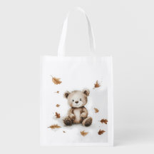 Wiederverwendbare Einkaufstasche - Herbstbär