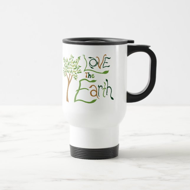 Wiederverwendbarer Becher Love the Earth Reisebecher (Rechts)