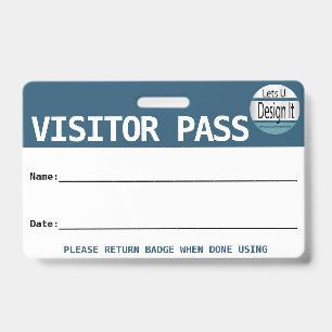 Wiederverwendbarer Besucherausweis / Hallenpass mi Ausweis