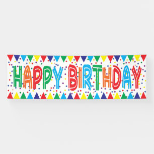 Wiederverwendbarer glücklicher Geburtstag in hell Banner