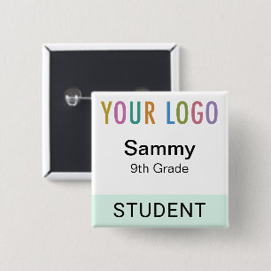 Wiederverwendbarer Namensschild-Button für Schüler Button