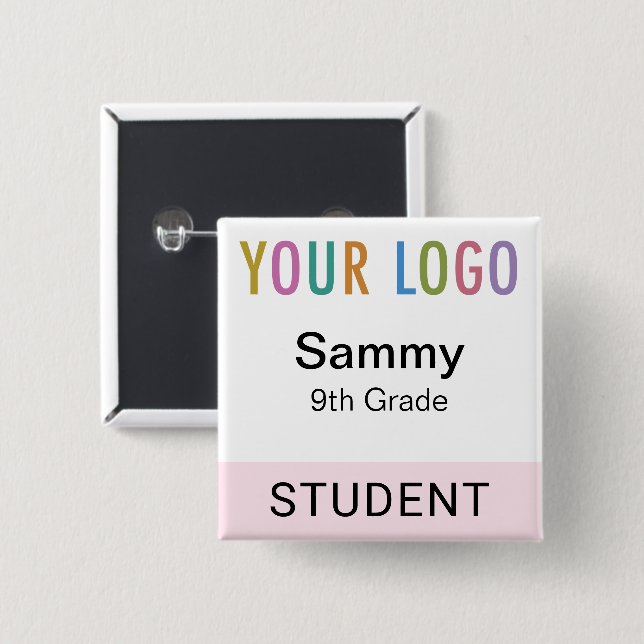 Wiederverwendbarer Schüler-Name-Tag-Button Schul-L Button (Vorne & Hinten)