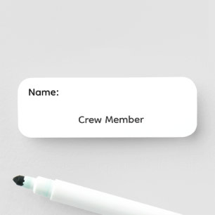 Wiederverwendbares Trockenlöschen-Nametag mit Magn Namensschild