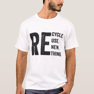 Wiederverwendung gerecycelt erneuern Funny überden T-Shirt
