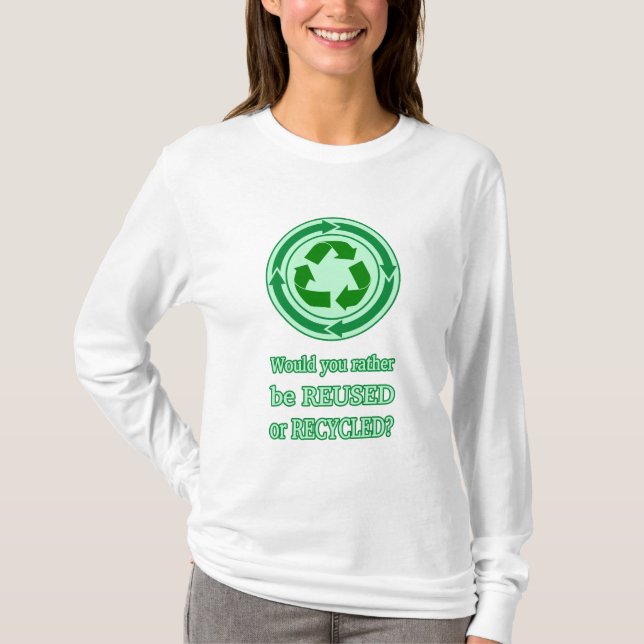 Wiederverwendung und Recycle T-Shirt (Vorderseite)