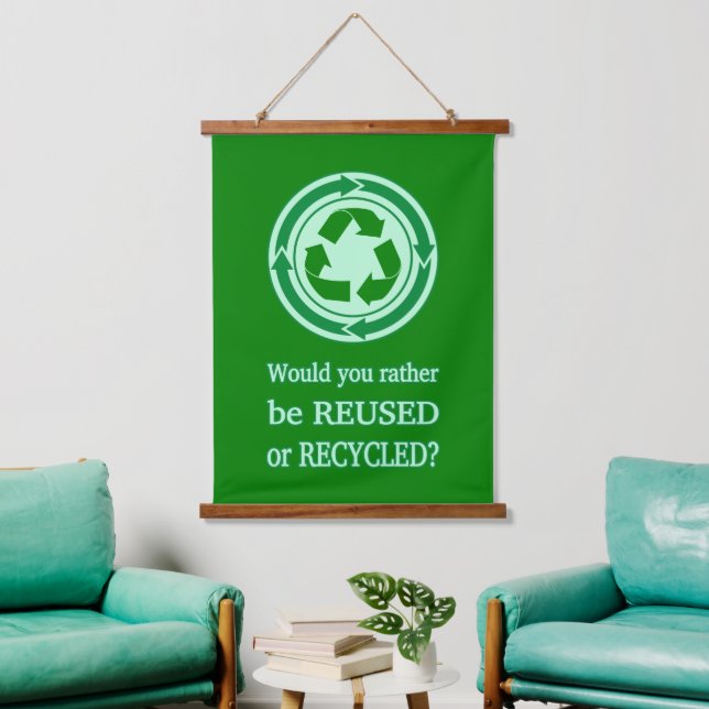 Wiederverwendung und Recycle Wandteppich Mit Holzrahmen (Wohnzimmer)