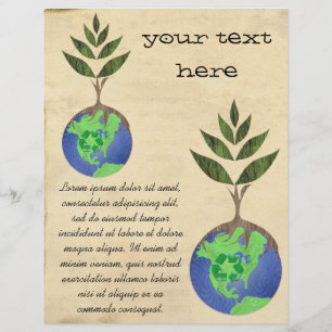 Wiederverwendung Verringerung des Gerecycelt Baumh Flyer