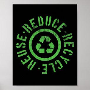 Wiederverwendung Verringerung des Gerecycelt Earth Poster