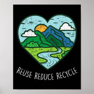 Wiederverwendung Verringerung Gerecycelt Earth Day Poster