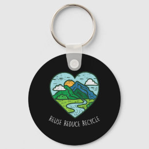 Wiederverwendung Verringerung Gerecycelt Earth Day Schlüsselanhänger