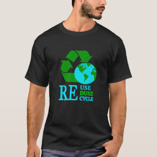 Wiederverwendung Verringerung Gerecycelt Rett der T-Shirt