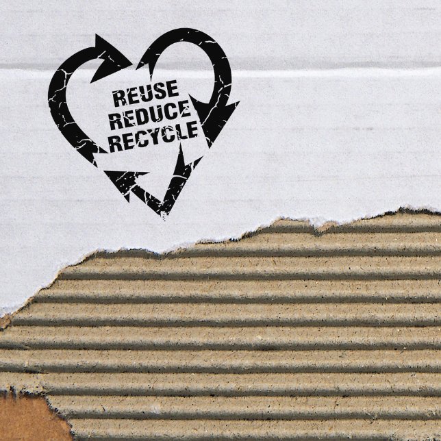 Wiederverwendung, Verringerung, Recycle, rustikale Gummistempel (Von Creator hochgeladen)