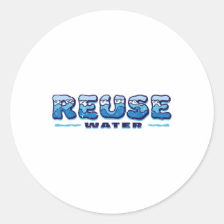 Wiederverwendung von Wasser, Umweltschutz, Umweltn Runder Aufkleber