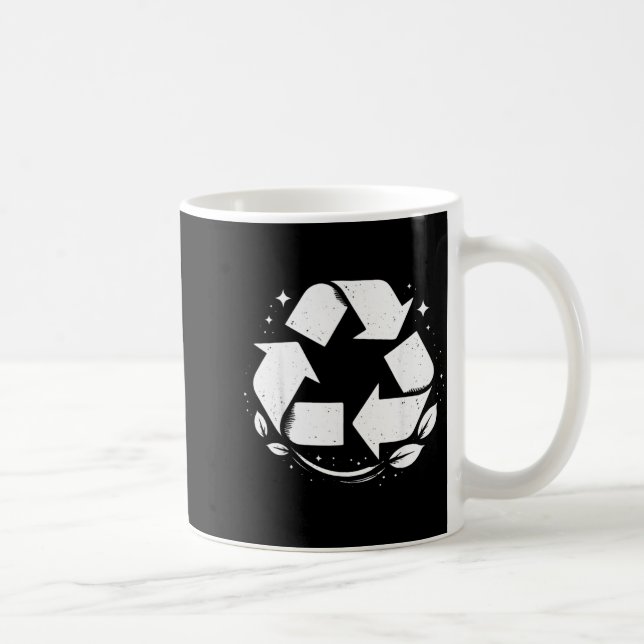 Wiederverwertung Recycling-Symbol Tag der Erde Jun Kaffeetasse (Rechts)
