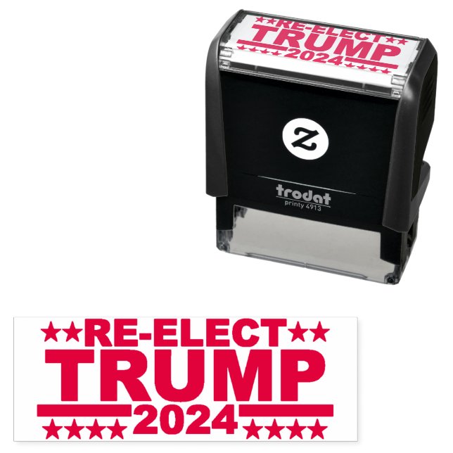 WIEDERWAHL DONALD TRUMP 2024 BRIEFMARKE PERMASTEMPEL (Beispiel)