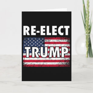 Wiederwahl Trump Shirt Mit Amerikanischer Usa-Flag Karte