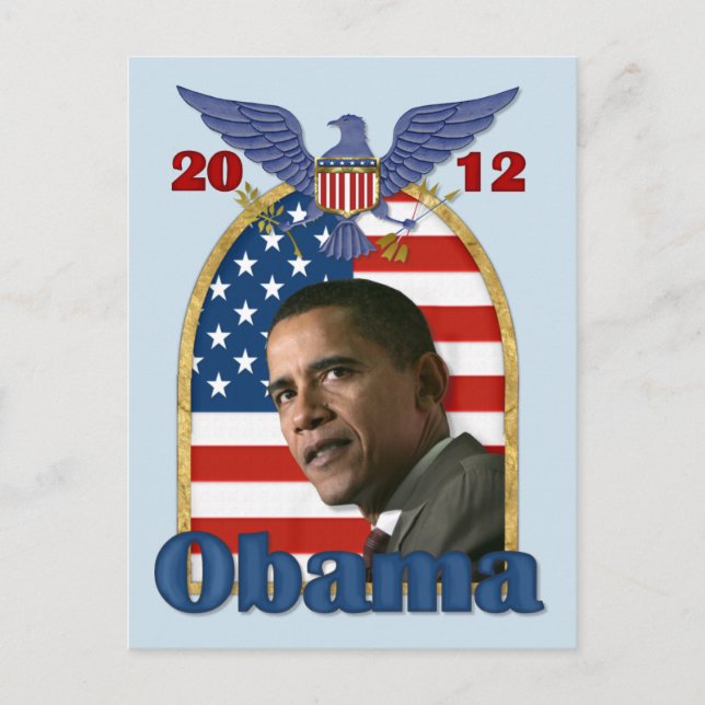 Wiederwahl von Barack Obama für 2012 Postkarte (Vorderseite)