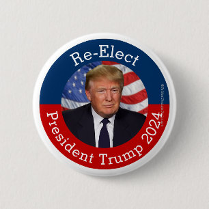 Wiederwahl von Präsident Donald Trump 2024 Pro-Tru Button