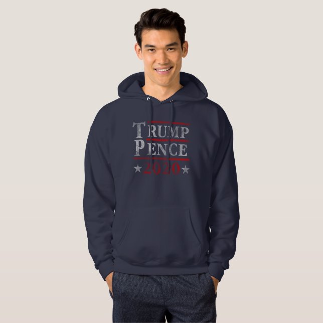 Wiederwahl von Trump Pence 2020 Hoodie (Vorne ganz)