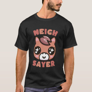 Wieherer Pferd Kawaii Süß Lustig T-Shirt