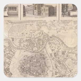 Wien 2 quadratischer aufkleber