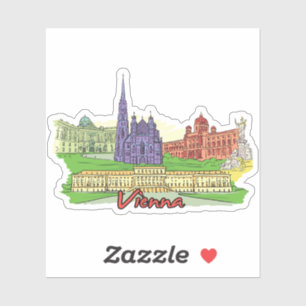 Wien Aufkleber