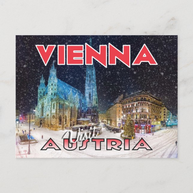 Wien, Besuch Österreich Postkarte (Vorderseite)