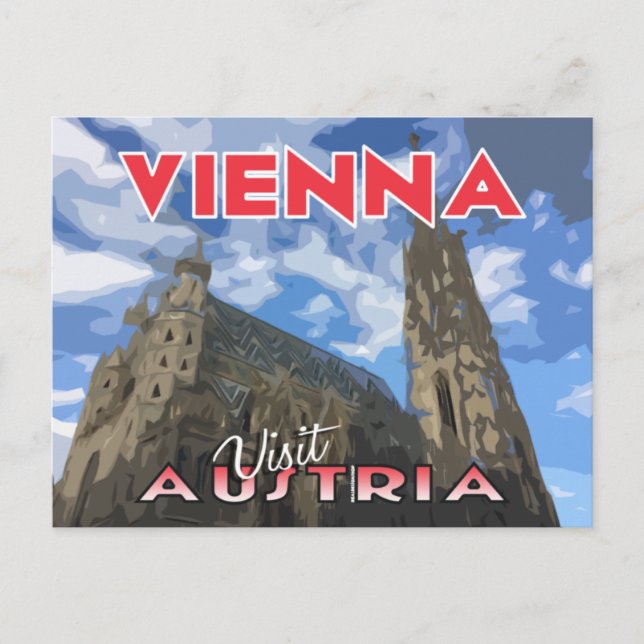 Wien, Besuch Österreich Postkarte (Vorderseite)