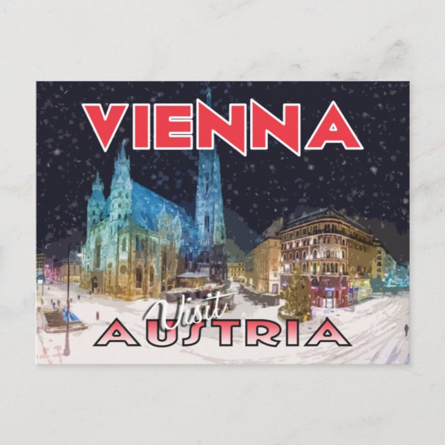 Wien, Besuch Österreich Postkarte (Vorderseite)
