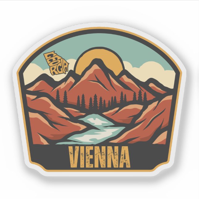 Wien, Georgien Aufkleber (Vorderseite)