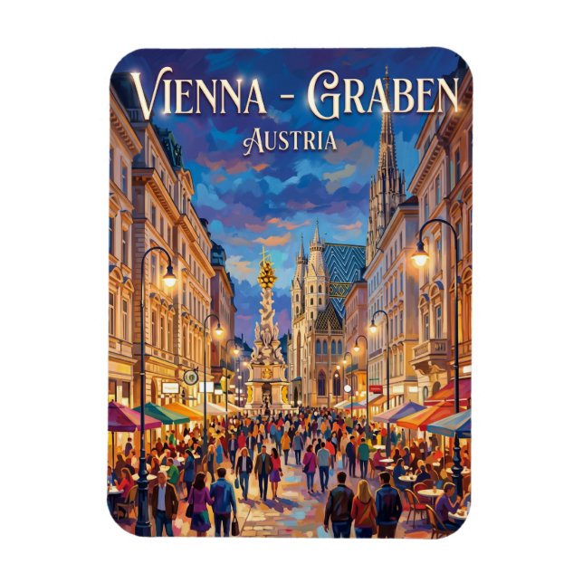Wien - Graben Österreich Magnet (Vertikal)