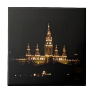 Wien in der Nacht Fliese