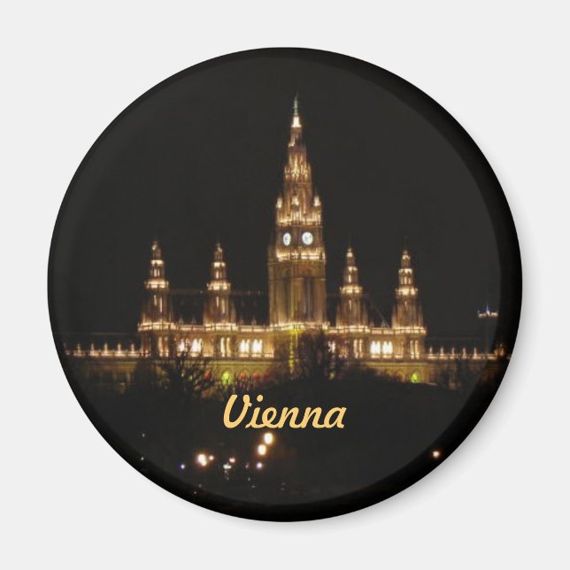 Wien in der Nacht Magnet (Vorne)