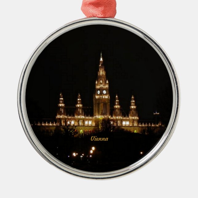  Wien in der Nacht Ornament Aus Metall (Vorne)