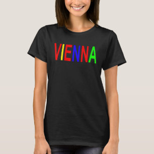 Wien in Österreich Stadt inmitten Europas retr T-Shirt
