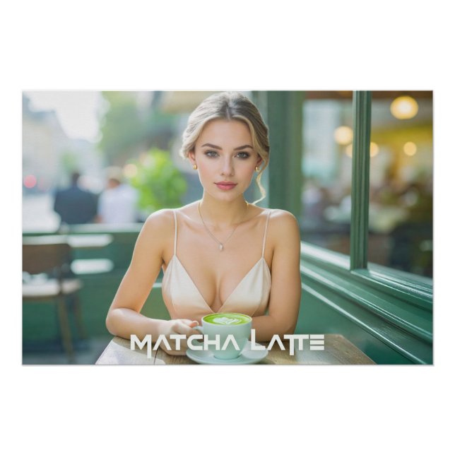 WIEN - KAFFEEHAUS - MATCHA LATTE POSTER (Vorderseite)
