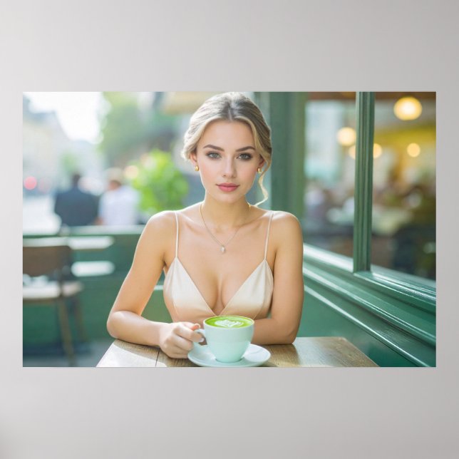 WIEN - Kaffehaus - MATCHA LATTE Poster (Vorne)